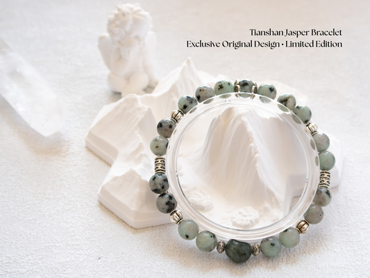 Tianshan Jasper Bracelet 8mm – Natural Stone, Unisex, Double-Strand Elastic