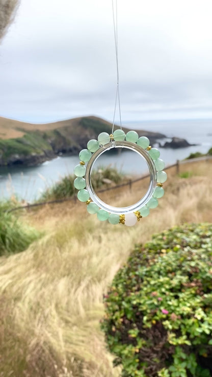 Green Aventurine Beaded Bracelet – Tianshan Jade Center (AAA), Handmade in USA